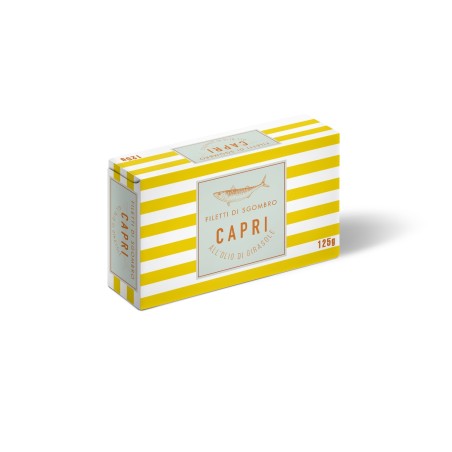 CAPRI Φιλέτα σκουμπρί σε ηλιέλαιο κουτί 125gr