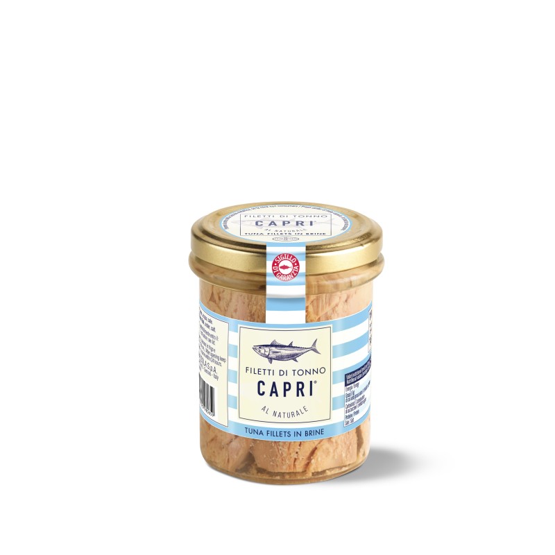 CAPRI Φιλέτα τόνου σε άλμη γυάλινο βαζάκι 190gr