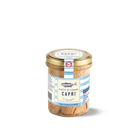 CAPRI Φιλέτα τόνου σε άλμη γυάλινο βαζάκι 190gr
