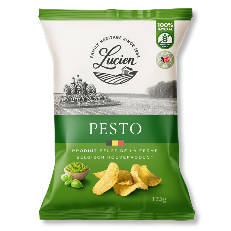 LUCIEN CHIPS Pesto 125gr