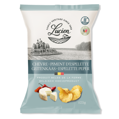 LUCIEN CHIPS Goat’s Cheese & Espelette Pepper 125gr