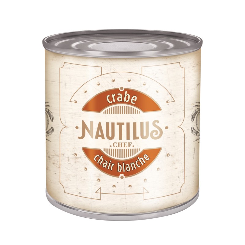 NAUTILUS Chef White Crab Meat 4/4 (λευκό κρέας καβουριού) 800gr