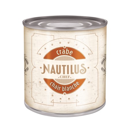 NAUTILUS Chef White Crab Meat 4/4 (λευκό κρέας καβουριού) 800gr