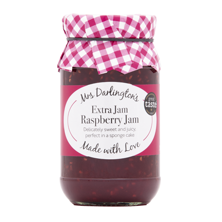 Mrs Darlington's Extra Jam Raspberry Jam 340gr