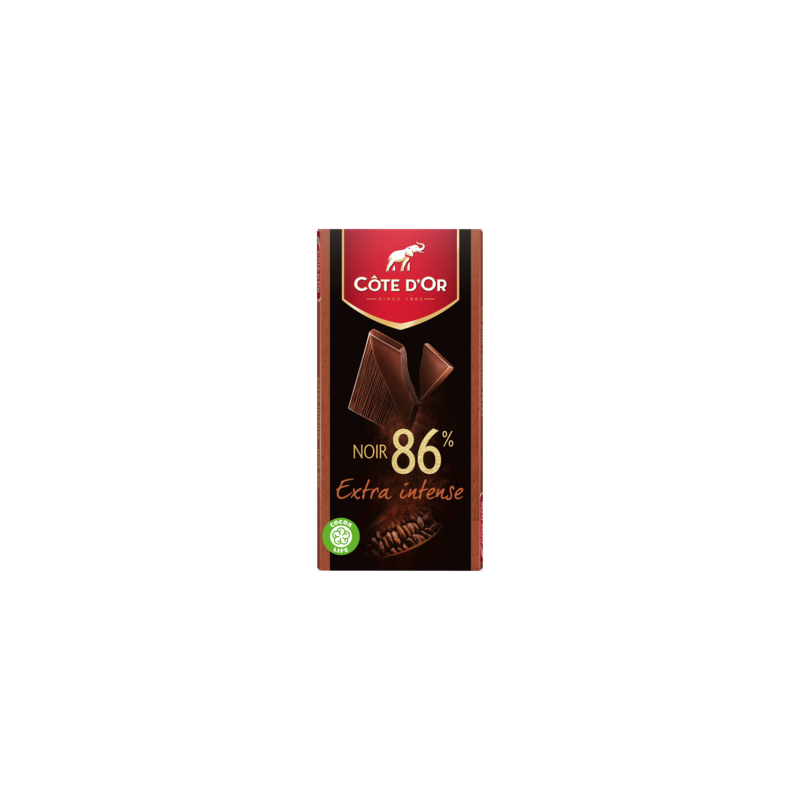 COTE D'OR Extra fine dark chocolate tablet 86% 100gr