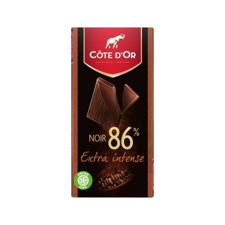 COTE D'OR Extra fine dark chocolate tablet 86% 100gr