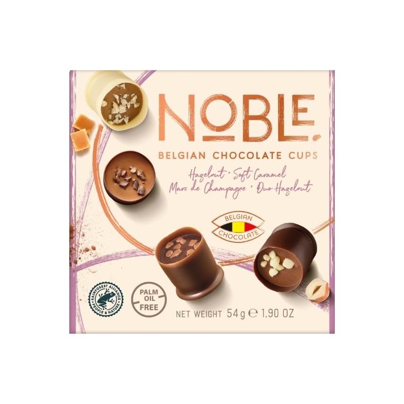NOBLE chocolate cups pure collection 54gr