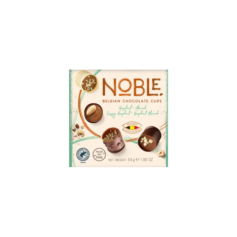NOBLE chocolate cups noisette collection 54gr