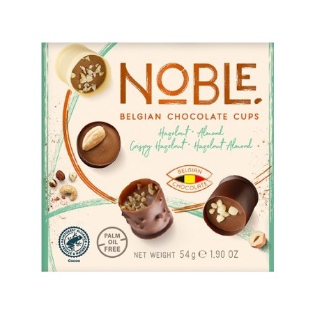 NOBLE chocolate cups noisette collection 54gr