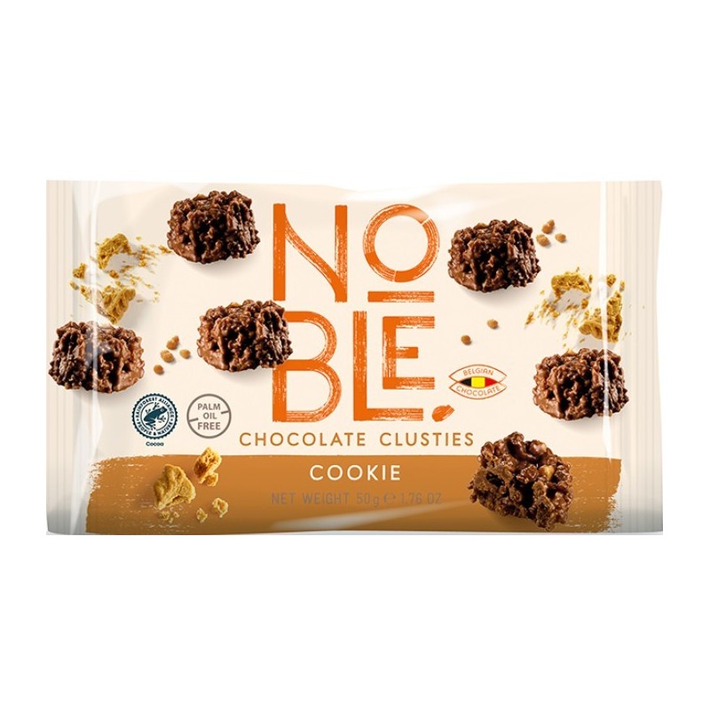 NOBLE chocolate clusters cookies milk chocolate 50gr