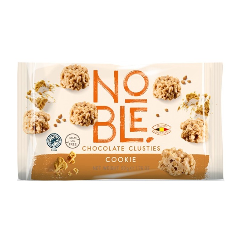 NOBLE chocolate clusters cookies white chocolate 50gr