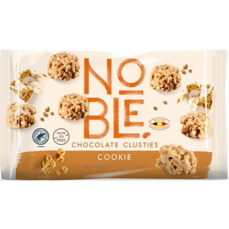 NOBLE chocolate clusters cookies white chocolate 50gr
