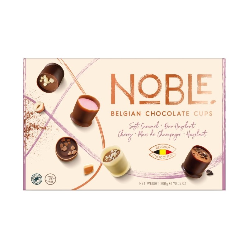 NOBLE chocolate cups pure collection 200gr