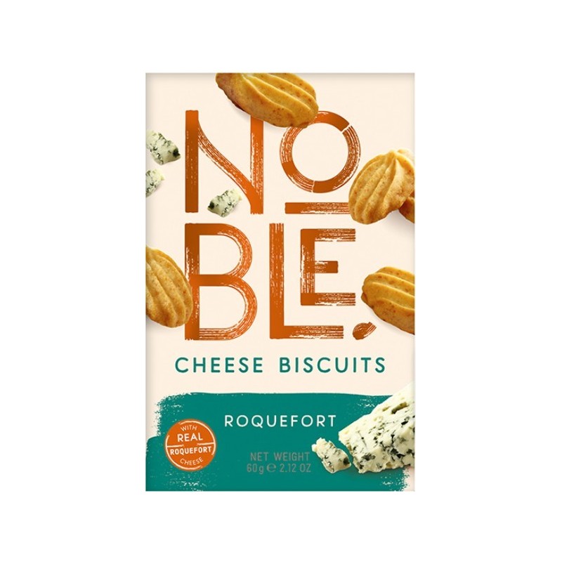 Noble αλμυρά μπισκότα ροκφόρ 60gr
