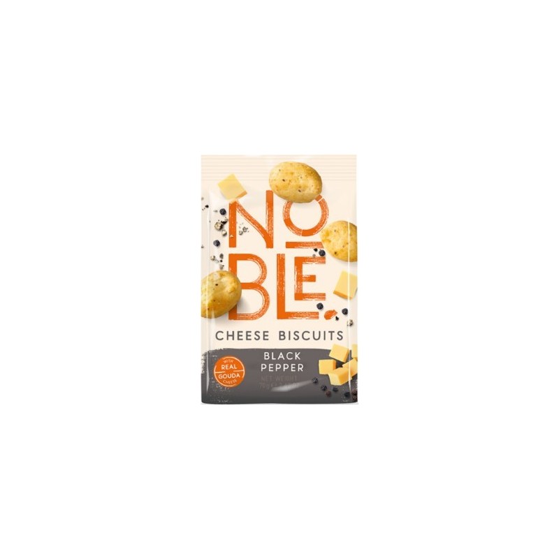 Noble αλμυρά μπισκότα με τυρί gouda και πιπέρι 70gr