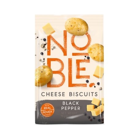Noble αλμυρά μπισκότα με τυρί gouda και πιπέρι 70gr