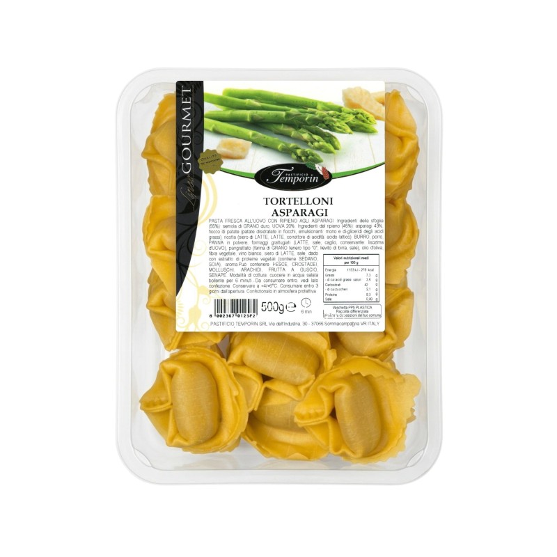 TEMPORIN Tortelloni Giganti με σπαράγγια 500gr