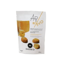 DESEO αλμυρά μπισκότα με parmigiano reggiano και με έξτρα παρθένο ελαιόλαδο 80gr (ΧΩΡΙΣ ΑΥΓΑ)