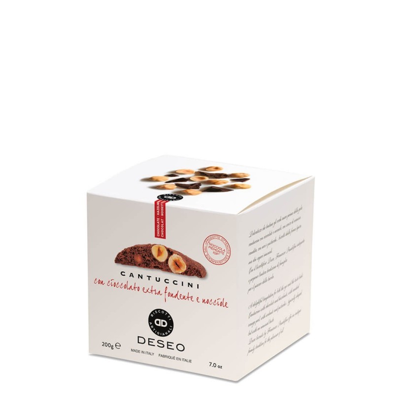 DESEO Cantuccini Έξτρα μαύρη σοκολάτα και φουντούκι 200gr