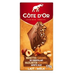 COTE D'OR  σοκολάτα γάλατος με φουντούκι και καραμέλα 170gr