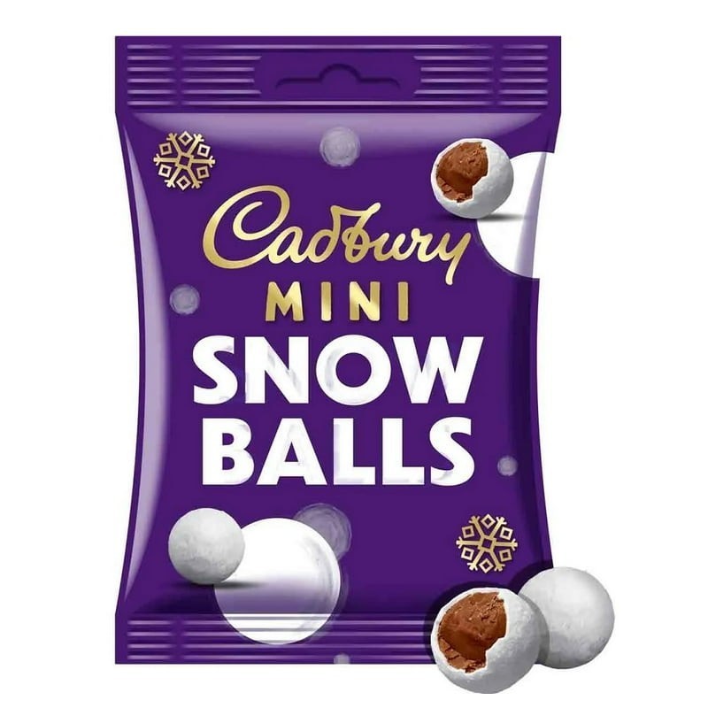 Cadbury Chocolate Mini Snowballs Bag 80g