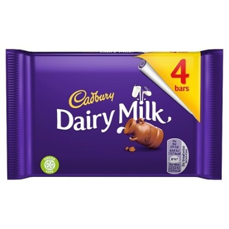Cadbury Dairy Milk 4 Bars 108.8gr