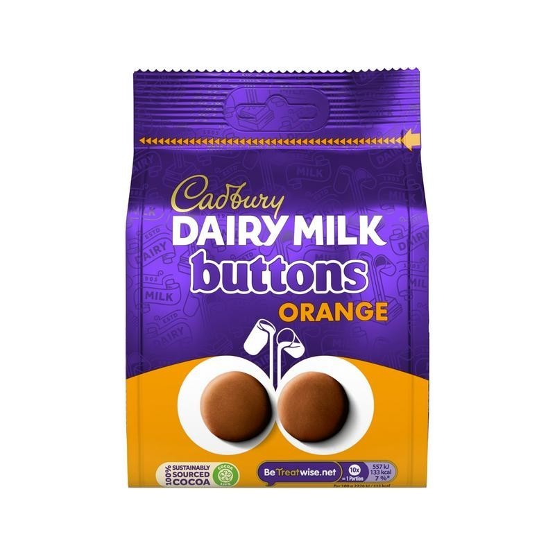 Cadbury Orange Buttons Bag 100gr