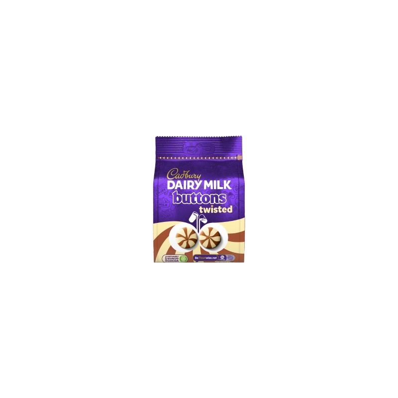 Cadbury Dairy Milk & White Giant buttons TWISTED 100gr