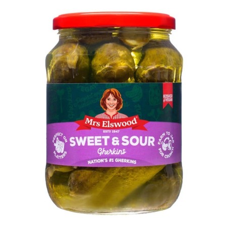 Mrs Elswood αγγουράκια τουρσί γλυκόξινα  670gr