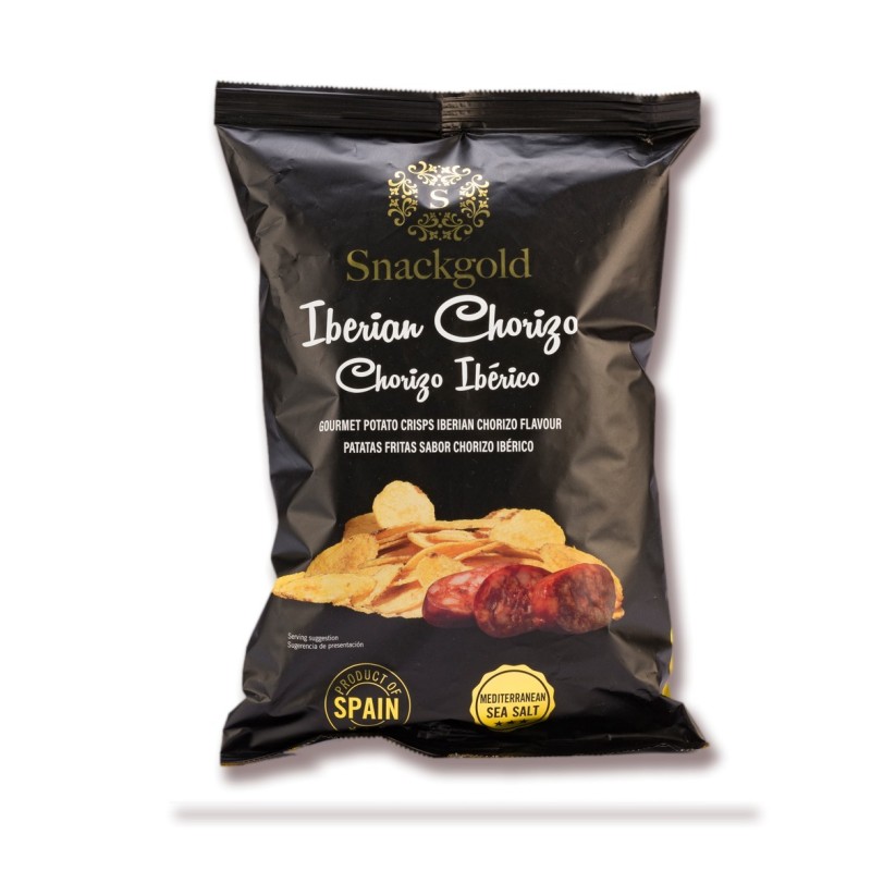 SNACKGOLD Τσίπς με γεύση Chorizo Iberico 125 gr.