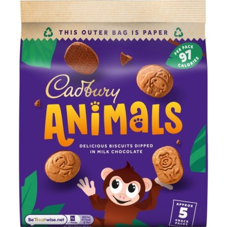 Cadbury Animals 5 pack bag 99.5 gr