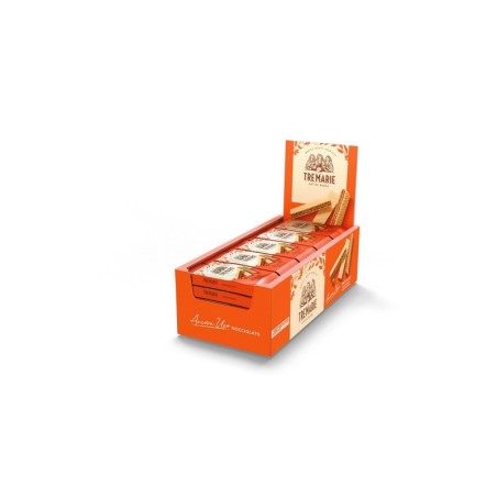 Tre Marie Wafers Display φουντούκι με κομματάκια φουντουκιού  30 x 36gr