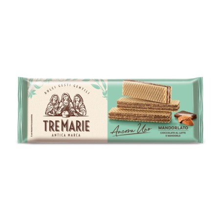 Tre Marie Wafers σοκολάτα γάλακτος με κομματάκια αμυγδάλου 140gr