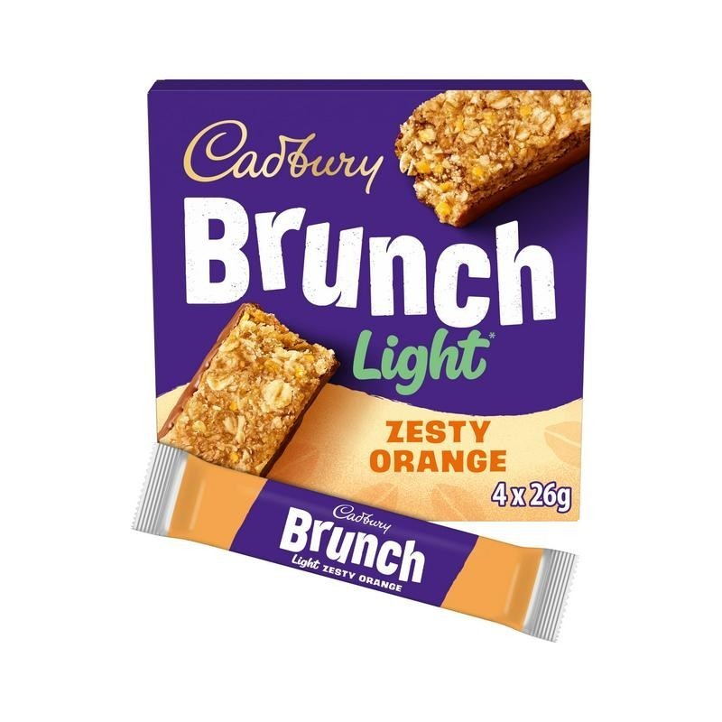 Cadbury Brunch Light Orange Chocolate Cereal Bars 4 Pack