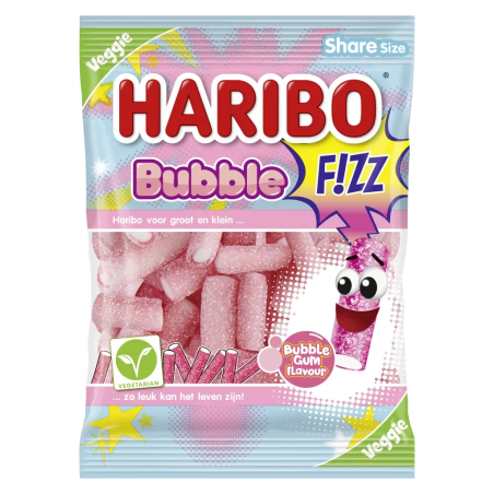 Haribo Bubble F!zz Bubblegum Flavour Vegan 200gr