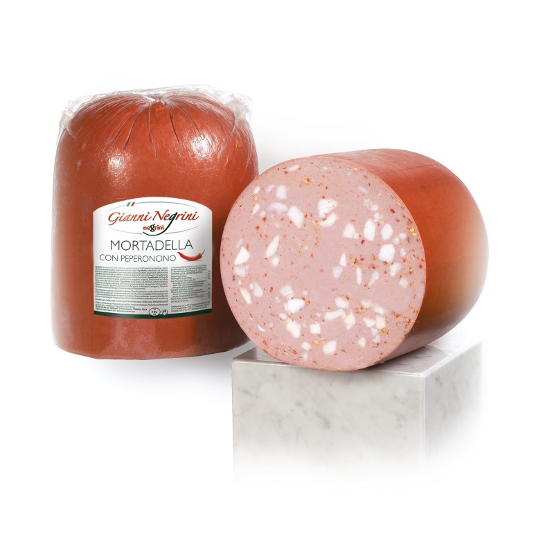 Negrini Mortadella al peperoncino 3,5 kg mezza